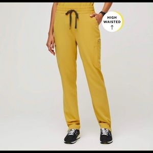 WOMENS FIGS GOLD HIGH WAISTED YOLA XS TALL